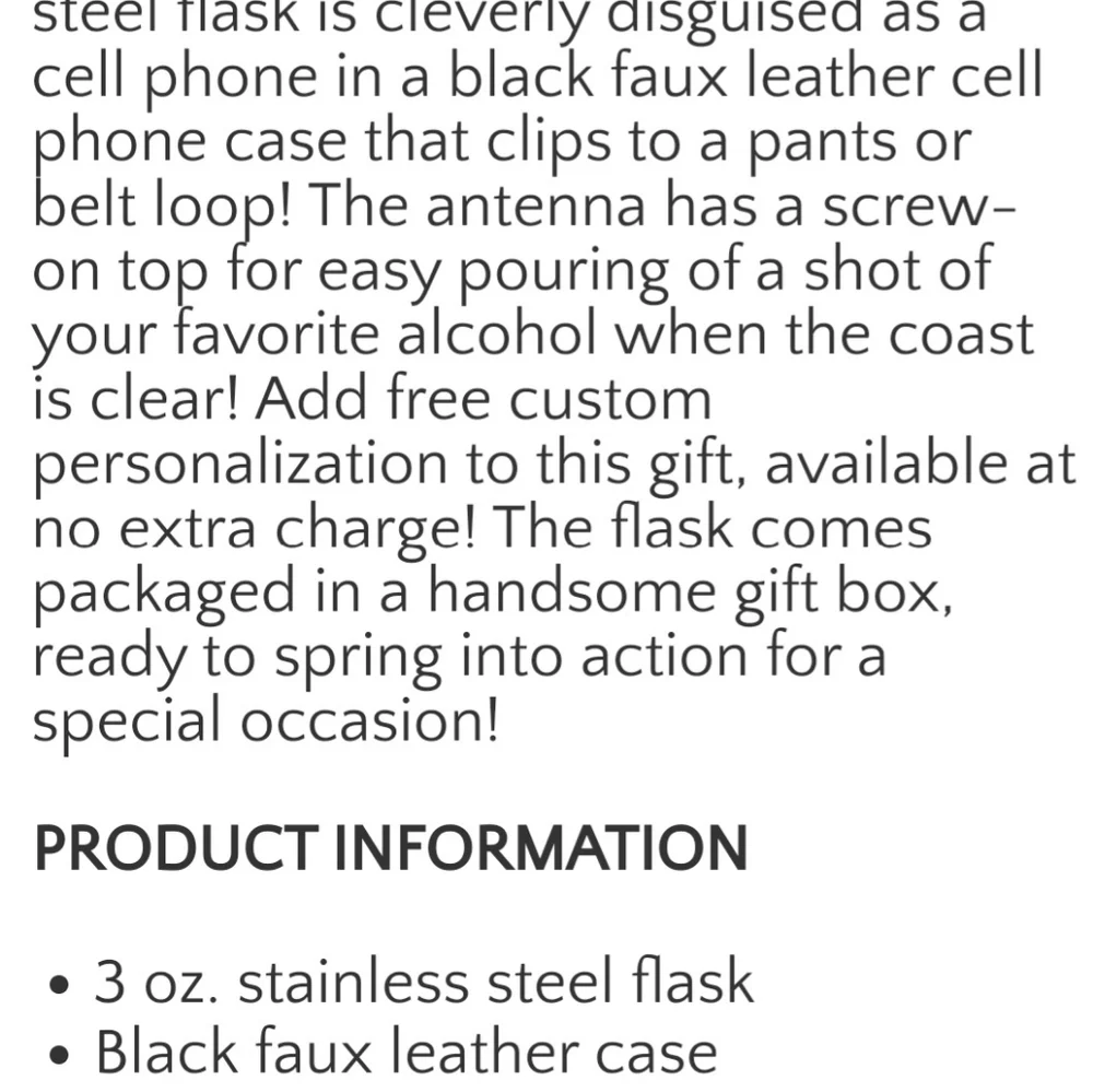 Cell phone flask
